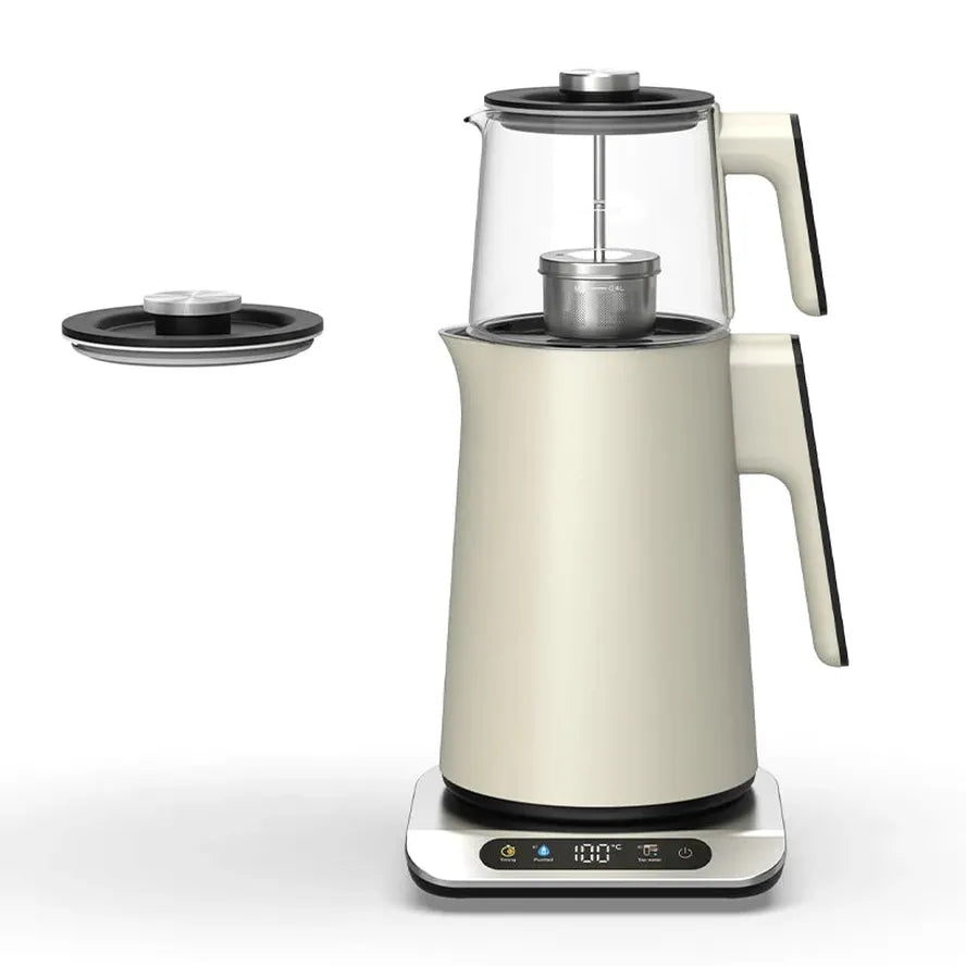 KTM-861779 Digital Glass Electric Tea Thermos Flask 2.7L with Temperature Control and Boil-Dry Protection