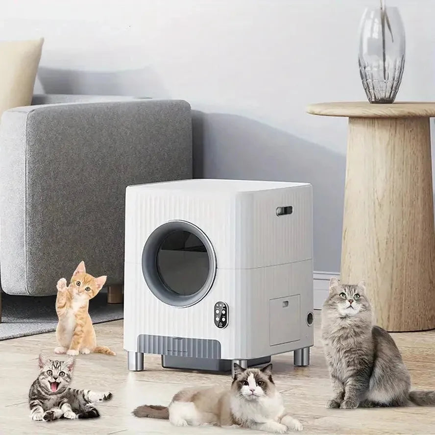 KTM-863059 Automatic Self-Cleaning Cat Litter Box with App Control and Video Monitoring