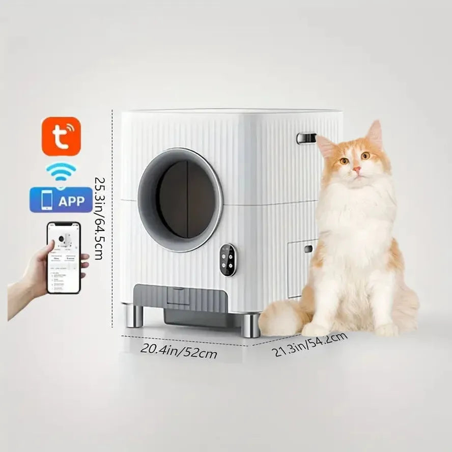 KTM-863059 Automatic Self-Cleaning Cat Litter Box with App Control and Video Monitoring
