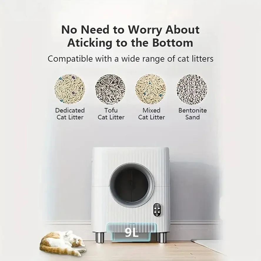 KTM-863059 Automatic Self-Cleaning Cat Litter Box with App Control and Video Monitoring