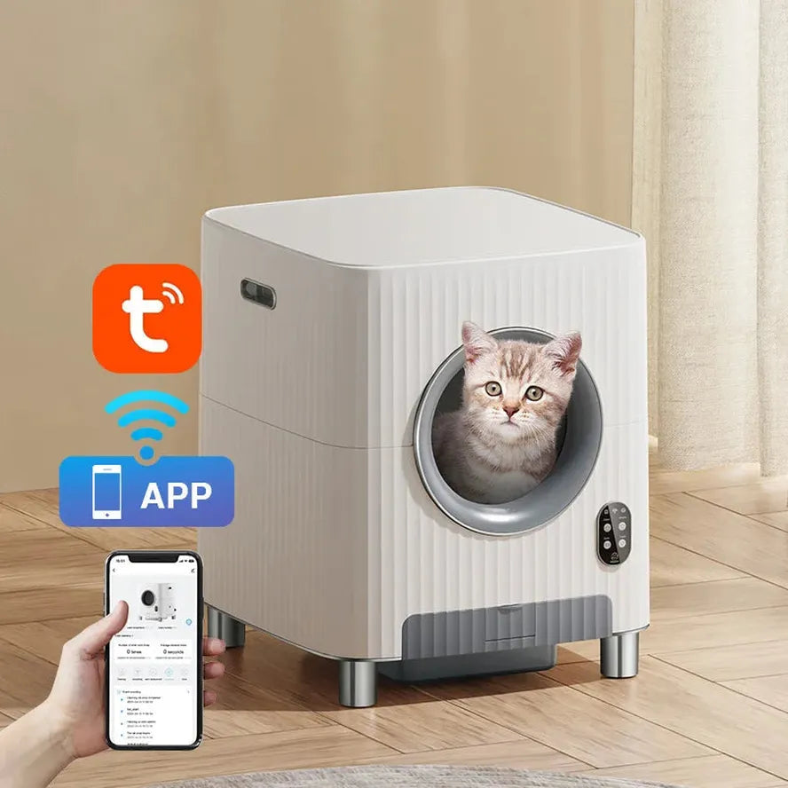 KTM-863059 Automatic Self-Cleaning Cat Litter Box with App Control and Video Monitoring
