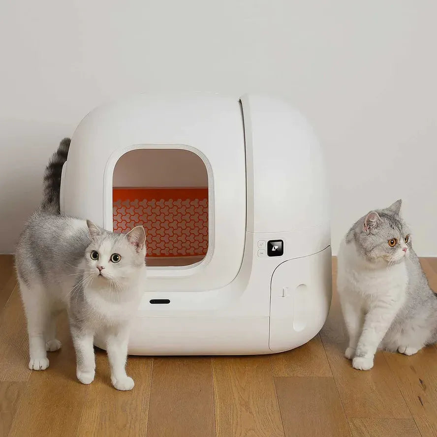 KTM-867283 Automatic Self-Cleaning Cat Litter Box with App Control, 7L Waste Capacity, White
