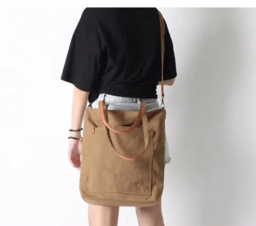 KTM-872339 Women's Canvas Crossbody Shopping Tote Bag - FX7096, 29x12x39cm