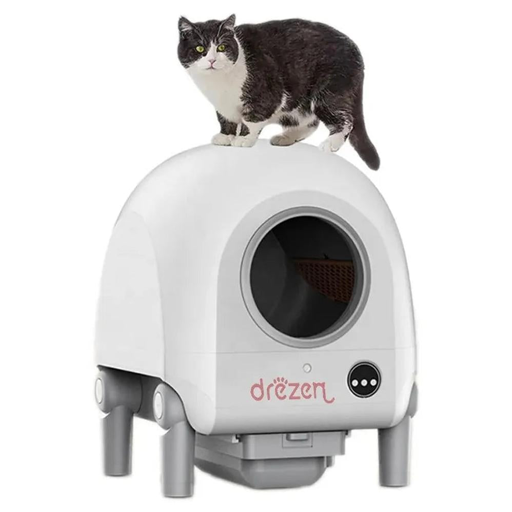 KTM-893395 Automatic Self-Cleaning Cat Litter Box with Video Monitor and App Control, 68L Capacity, Easy to Clean, Made of PP Material