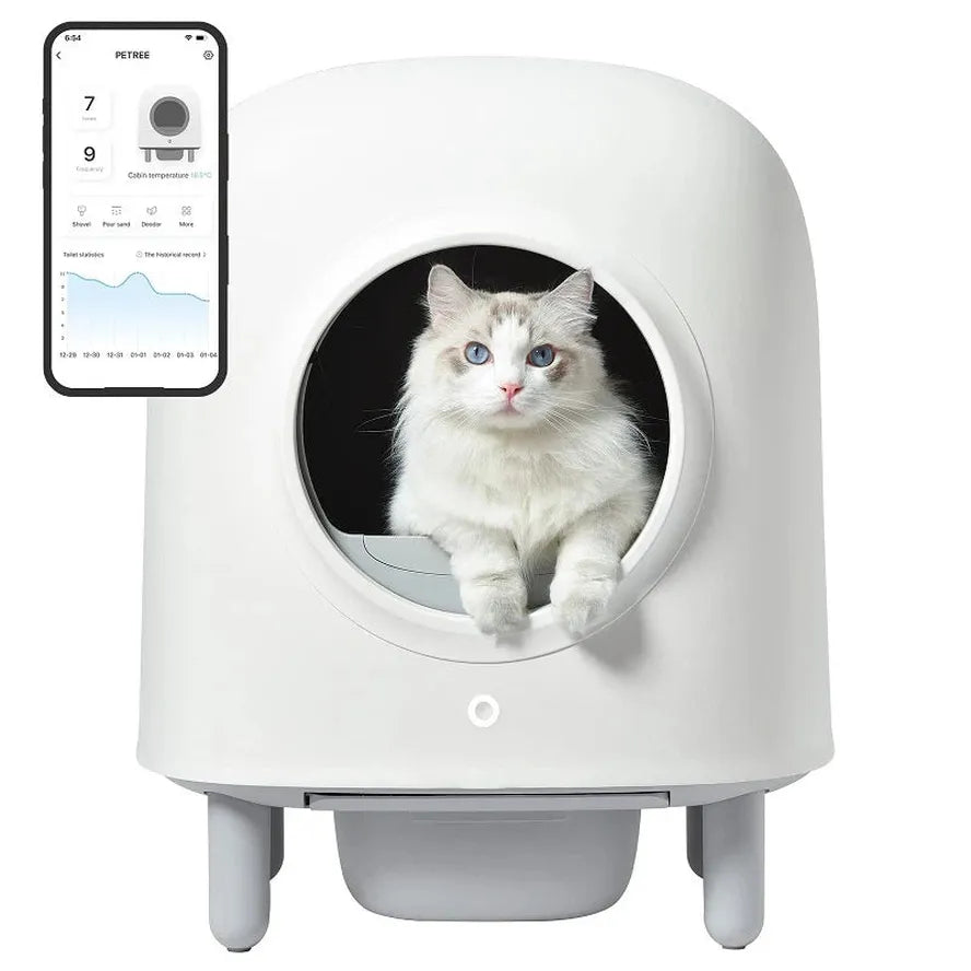 KTM-898323 Automatic Self-Cleaning Cat Litter Box with APP Control for Hassle-Free Maintenance