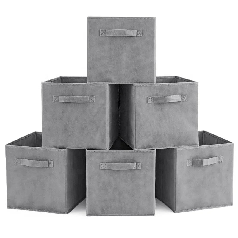 KTM-911251 Foldable Non-Woven Storage Organizer with Strong Handle for Kids' Toys and Clothing