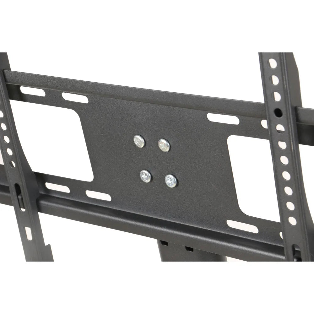 KTM-916691 Tempered Glass Base TV Stand for Flat Screen LCD Monitors - Adjustable Mount Desk Bracket