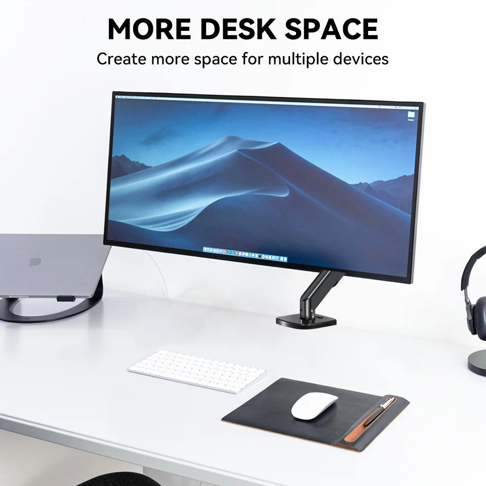 KTM-952723 Adjustable Single Arm VESA Monitor Desk Mount Stand for Computer Tables