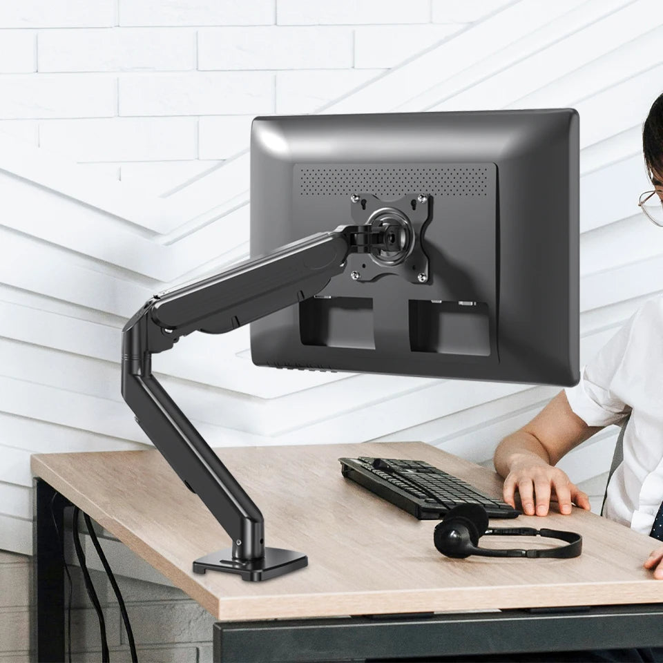 KTM-952723 Adjustable Single Arm VESA Monitor Desk Mount Stand for Computer Tables