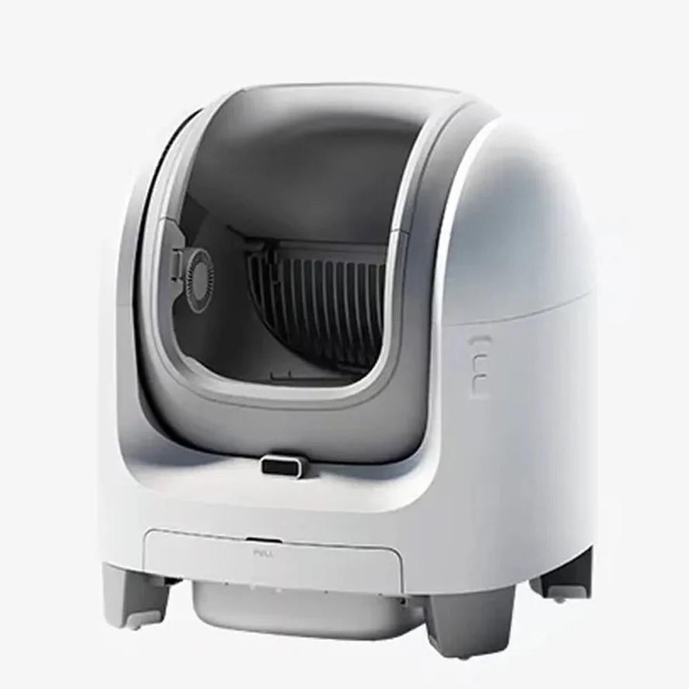 KTM-954643 Automatic Open-Top Self-Cleaning Cat Litter Box with APP Control and Weight Monitoring, Odor-Free Design for Cats Up to 10kg
