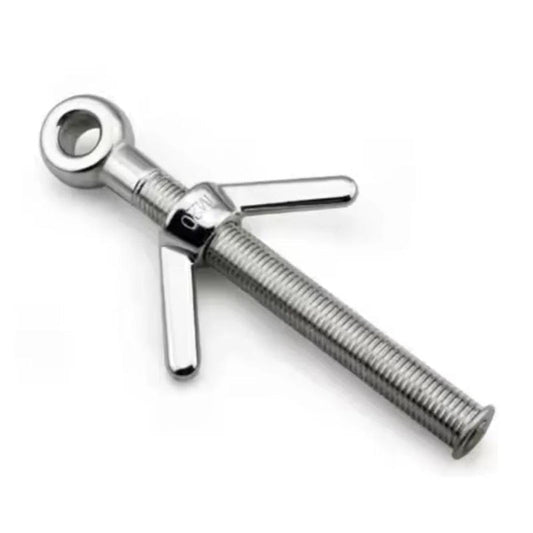 KTM-017107 Stainless Steel Lifting Eye Bolts with Wing Nuts - M8 M10, SS 304 and 316L