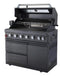 KTM-026387 Premium Black 430 Stainless Steel Outdoor Barbecue Kitchen with Built-in Gas Grill
