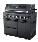 KTM-026387 Premium Black 430 Stainless Steel Outdoor Barbecue Kitchen with Built-in Gas Grill