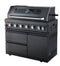 KTM-026387 Premium Black 430 Stainless Steel Outdoor Barbecue Kitchen with Built-in Gas Grill