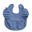 KTM-028819 2022 Hot Sell Customized Washable Waterproof Baby Bib for Feeding PU Big Pocket Polyester