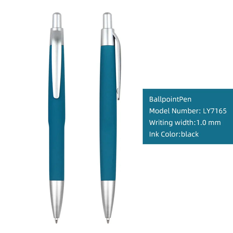 KTM-029907 Custom Plastic Ballpoint Pen with Logo Print - 1.0mm Black Ink, Lightweight Design