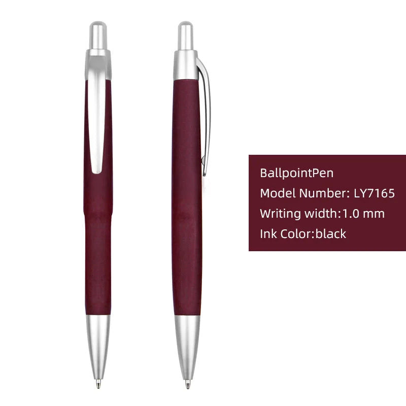 KTM-029907 Custom Plastic Ballpoint Pen with Logo Print - 1.0mm Black Ink, Lightweight Design