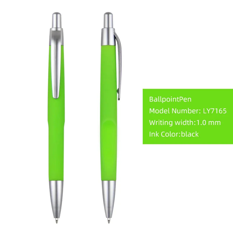KTM-029907 Custom Plastic Ballpoint Pen with Logo Print - 1.0mm Black Ink, Lightweight Design