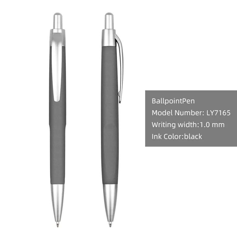 KTM-029907 Custom Plastic Ballpoint Pen with Logo Print - 1.0mm Black Ink, Lightweight Design
