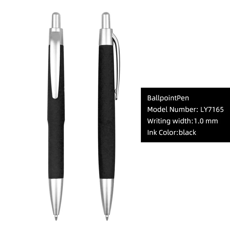 KTM-029907 Custom Plastic Ballpoint Pen with Logo Print - 1.0mm Black Ink, Lightweight Design