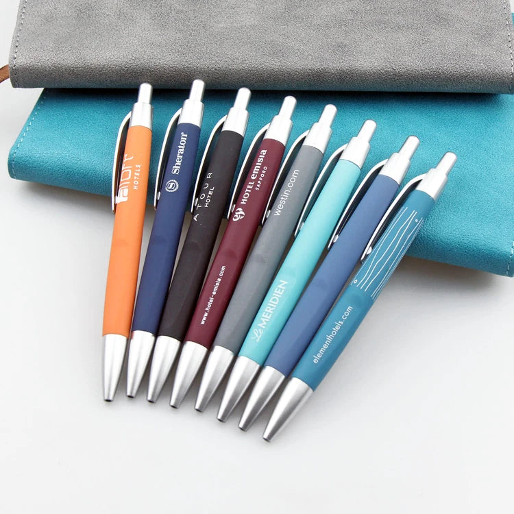 KTM-029907 Custom Plastic Ballpoint Pen with Logo Print - 1.0mm Black Ink, Lightweight Design