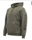 KTM-034707 European American Fashion Brand Men's Long Sleeve Hooded Jacket Autumn Winter Camouflage Sweater Heat Transfer Fleece Hoodie