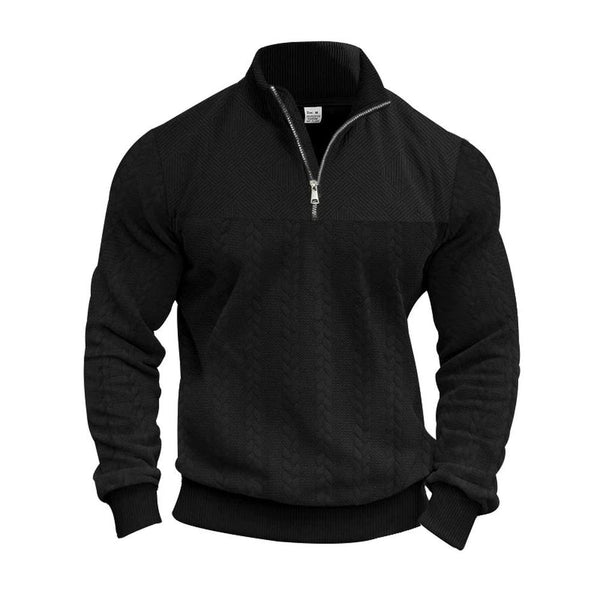 KTM-058707 Men's Knitted Pullover Half-zip Stand-up Collar Custom Solid Color Sweater Knitted Jacquard Bottoming Shirt Men's New Sweater