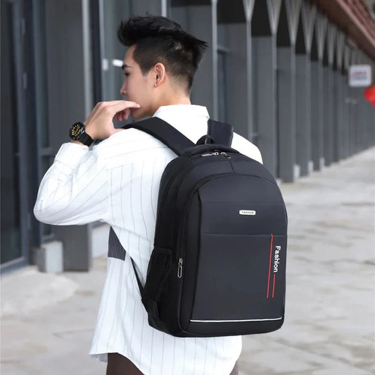 KTM-060883 Casual Nylon Laptop Backpack for Teens - Versatile School and Daily Use Bag