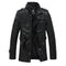 KTM-068051 Men's Coats Waterproof Windproof Motorcycle Jacket With Standing Collar Waxed Leather Jacket Winter PU Leather Jacket Custom