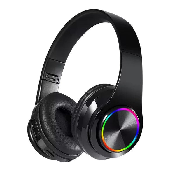 KTM-084307 Foldable Wireless Cat Ear Headphones with TF Card Support and LED Light