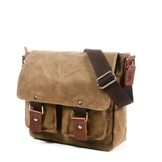 KTM-090835 Large Capacity Motorcycle Side Bag Thickened Canvas Luggage with Zipper Closure