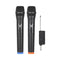 KTM-091987 Dual Wireless Handheld Microphone with 3.5mm Receiver, Noise Cancelling, and Cardioid Polar Pattern for Live Performances and Karaoke