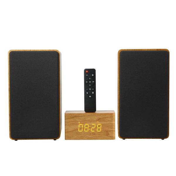 KTM-096531 Wooden HiFi Bluetooth Speaker 2.0 Home Theatre System with Enhanced Bass for PC and TV