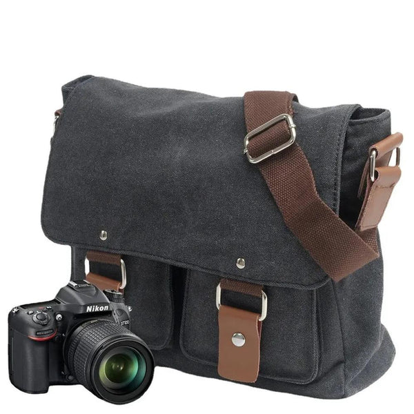 KTM-097491 Canvas Crossbody Shoulder Bag for Micro SLR Cameras - Eco-Friendly Design