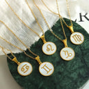KTM-103251 Designer White Seashell Necklace Woman Gold Plated Stainless Steel Pendant Necklace Jewelry