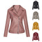 KTM-110419 Autumn Winter New Slim Fit European and American Style Women's Jacket PU Lapel Jacket Leather Jacket Custom