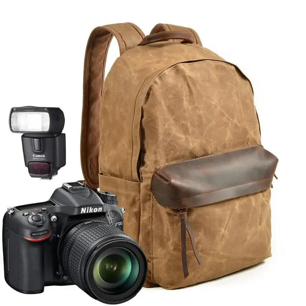KTM-114003 Custom Design Waterproof Canvas Backpack for Video Camera with Zipper Closure and Durable Polyester Lining