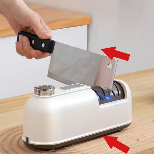 KTM-117587 2-Stage Electric Knife Sharpener for Quick Kitchen Knife Maintenance and Household Use