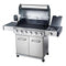 KTM-118995 Stainless Steel 6-Burner Gas BBQ Grill with Removable Tabletop