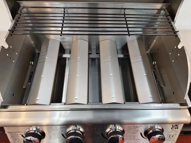 KTM-126739 Built-in Propane BBQ Gas Grill Smoker - Heavy Duty Stainless Steel for Outdoor Kitchen
