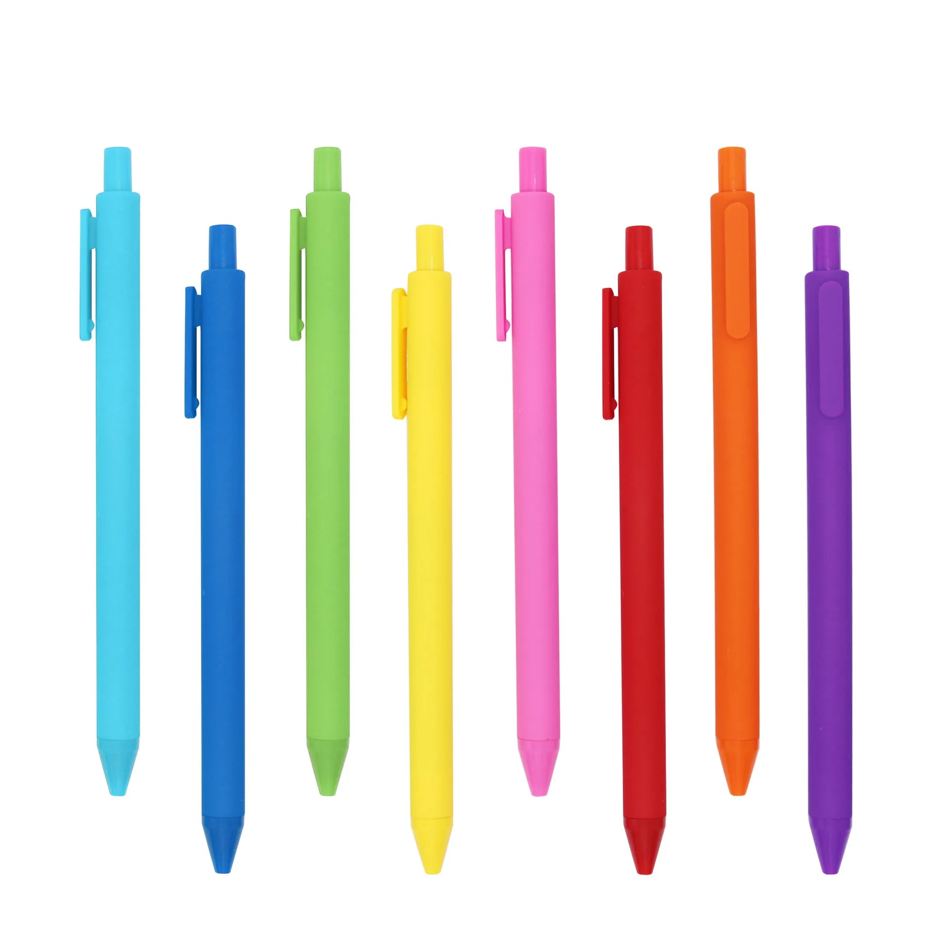 KTM-134547 Soft Touch Rubber Coated Ballpoint Pens with Custom Logo Printing