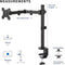 KTM-142867 Height Adjustable Single Long Arm Monitor Mount for VESA 32 Screens - Bolt Down Metal Stand
