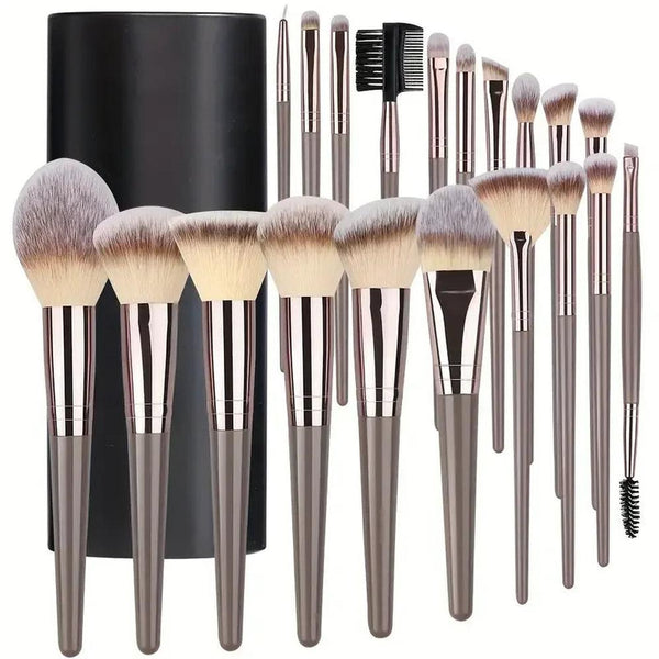 KTM-146835 Makeup Brush Set - 3 to 20 Pcs Soft Synthetic Hair Tools for Foundation, Eyeshadow, Blush, Highlighter, and Concealer