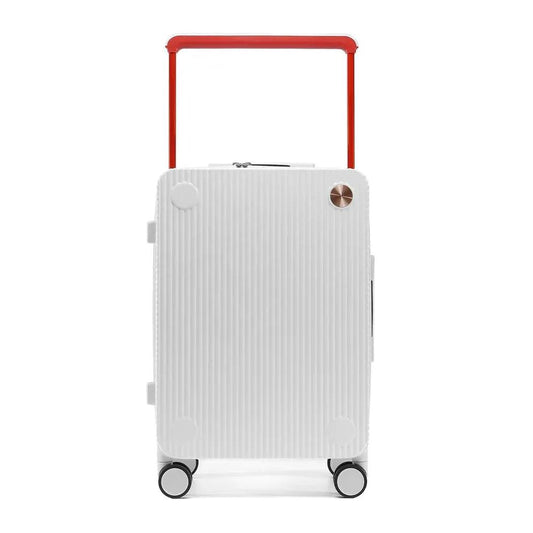 KTM-150355 Matte Finish Lightweight PC Travel Luggage Suitcase Set with Wide Trolley Handle