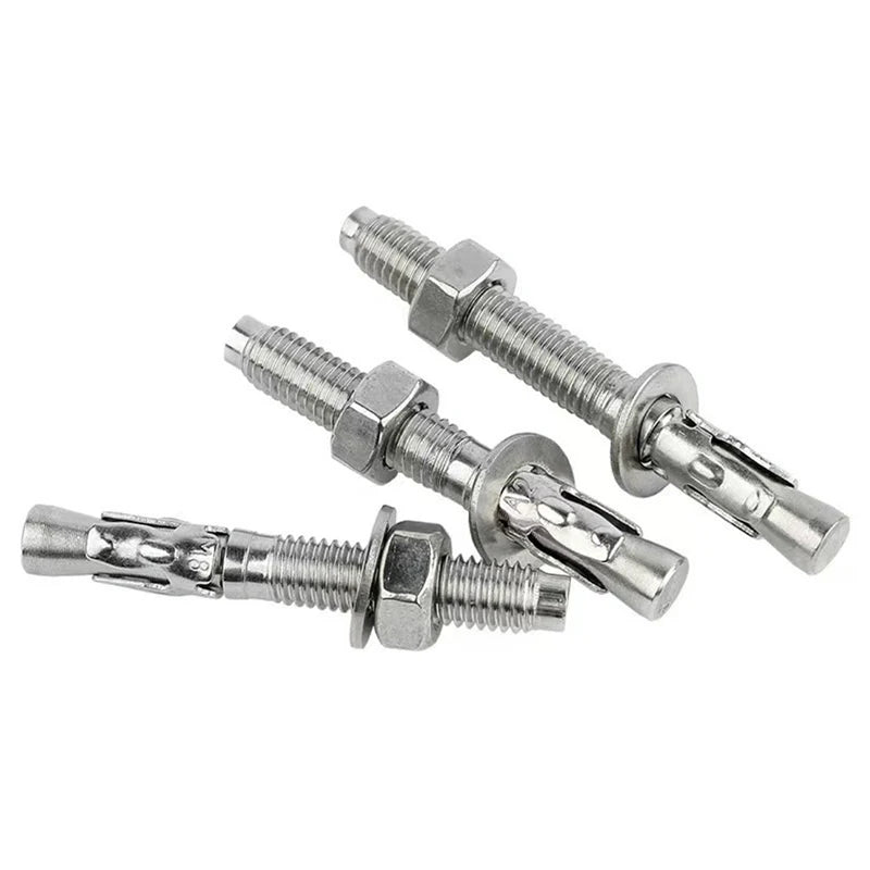 KTM-172563 M10 Hex Bolt, 201/304 Stainless Steel, DIN Standard, External Expansion, Plain Finish, M4 Thread
