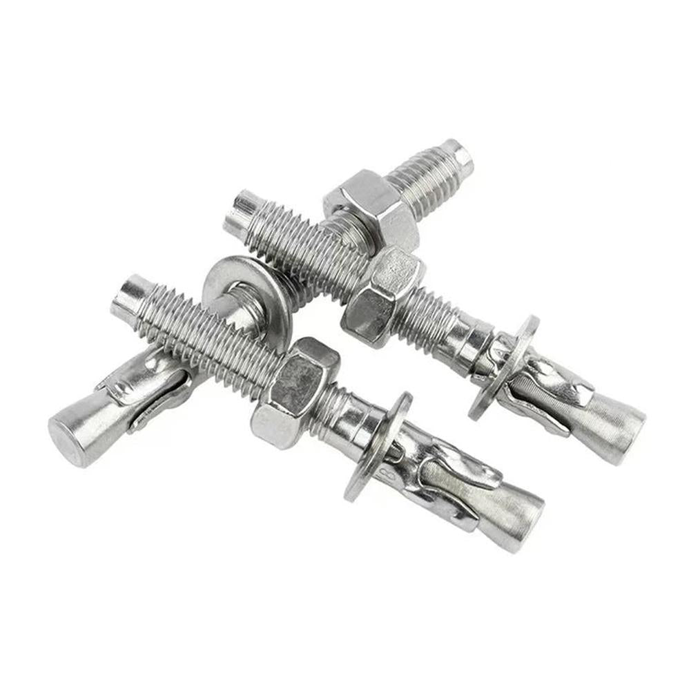 KTM-172563 M10 Hex Bolt, 201/304 Stainless Steel, DIN Standard, External Expansion, Plain Finish, M4 Thread