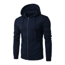 KTM-173651 Men's New Solid Color Hooded Zipper Sweater Slim With Hoodie Youth Sports Casual Jacket Men's Hip-hop Pullover Shirt
