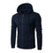 KTM-173651 Men's New Solid Color Hooded Zipper Sweater Slim With Hoodie Youth Sports Casual Jacket Men's Hip-hop Pullover Shirt