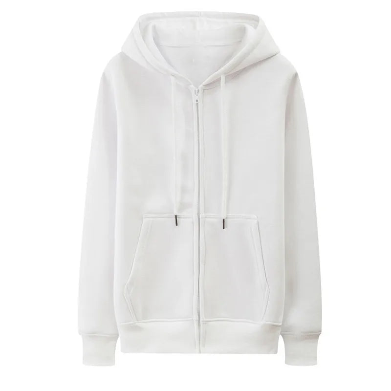 KTM-173651 Men's New Solid Color Hooded Zipper Sweater Slim With Hoodie Youth Sports Casual Jacket Men's Hip-hop Pullover Shirt
