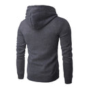 KTM-173651 Men's New Solid Color Hooded Zipper Sweater Slim With Hoodie Youth Sports Casual Jacket Men's Hip-hop Pullover Shirt